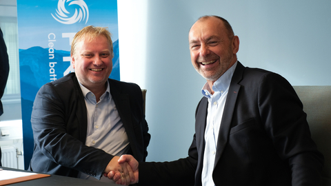 Knut Alstad, EVP Market & Development HENT, and COO Jan Arve Haugan FREYR Battery (Photo: Business Wire)